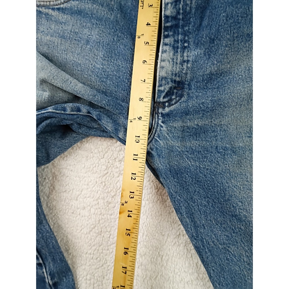 Wrangler FR Jeans Mens 30x35 Blue Flame Resistant 13MWZ Cowboy Cut Work Denim - Picture 9 of 11